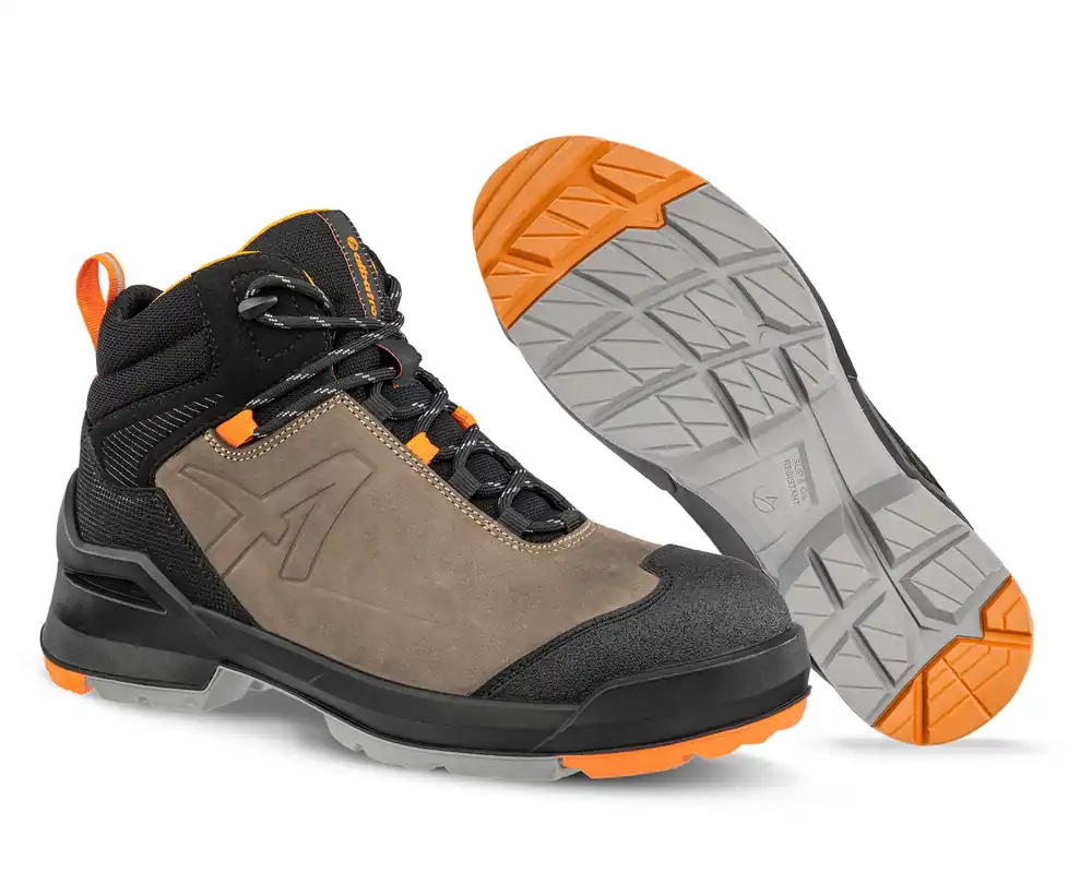 Letzte Chance Sicherheitsstiefel S3 Taraval Brown Mid, schwarz-braun, Gr. 46