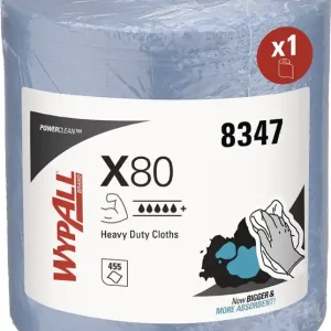 Wischtuch WypAll® X80 8347 L.ca.315 mmxB.ca.310mm blau 1-lagig Rl.WYPALL Garantierte Lieferung