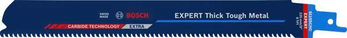 Säbelsägeblatt Expert Thick Tough Metal L.225mm B.25mm TPI 8 3mm 3 St./Karte Jetzt Kaufen