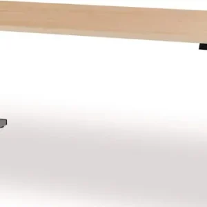 Aktuell Schreibtisch levero H650-1250xB1800xT800mm weißaluminium/Ahorn elektr.MAUSER