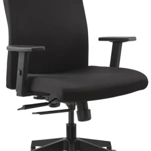 Nur Heute Bürodrehstuhl m.Synchrontechnik schwarz 420-530mm m.Armlehnen Trgf.110kg