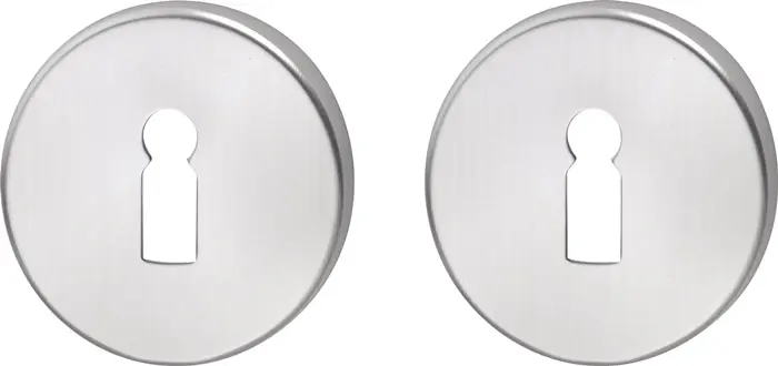 Schlüsselrosetten-Paar 055 VA F00 Schildst.8mm BB rd.EDI Neu
