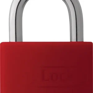Zylindervorhangschloss T65AL/40 rot gl.Schlosskörper-B.43mm Alu.gl. Sale