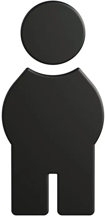 Symbol Mann 801.91B010 PA Farb-Nr.90 B.71,5mm H.150mm S.3mm HEWI Wochenendangebot