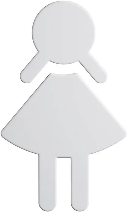 Symbol Frau 801.91B020 PA Farb-Nr.98 B.87mm H.150mm S.3mm HEWI Markenware