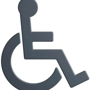 Symbol Barrierefrei 801.91B030 PA Farb-Nr.92 B.135mm H.150mm S.3mm HEWI Nur Heute
