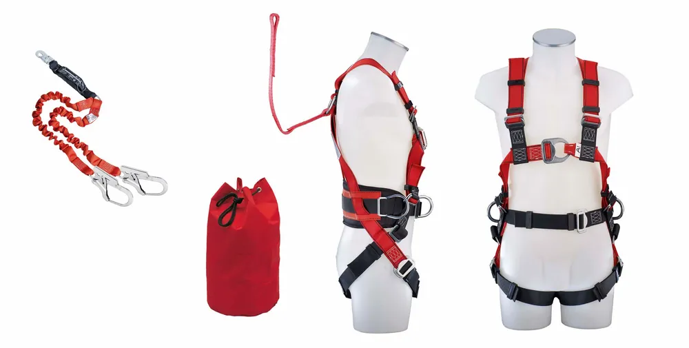 MAS 63 Var. B3 – Economie Sicherheitsset "Gerüstbau" mit Auffanggurt MAS 63 Var. B3-Economie, BFD FlexBelt TWIN mit Haken MAS 50, Gerätebeutel,Anleitung Gerüstbauset Expressversand