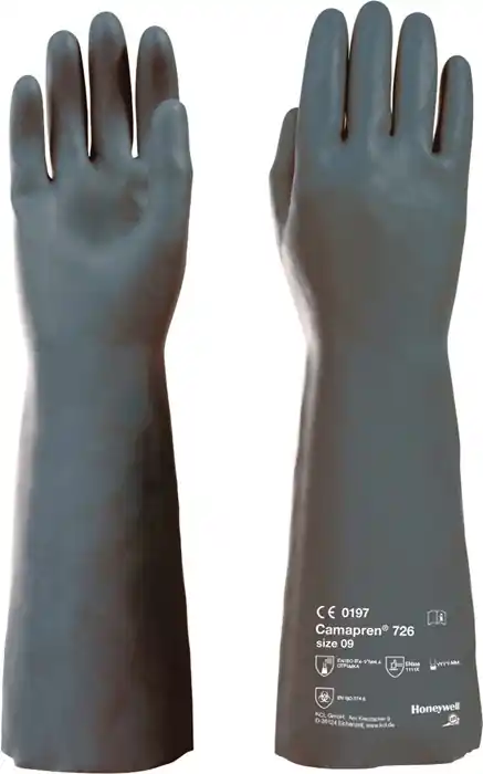 Expressversand Chemiehandschuh Camapren 726 Gr.9 schwarz EN388/EN374-1 PSA III HONEYWELL VE: 10 Paare