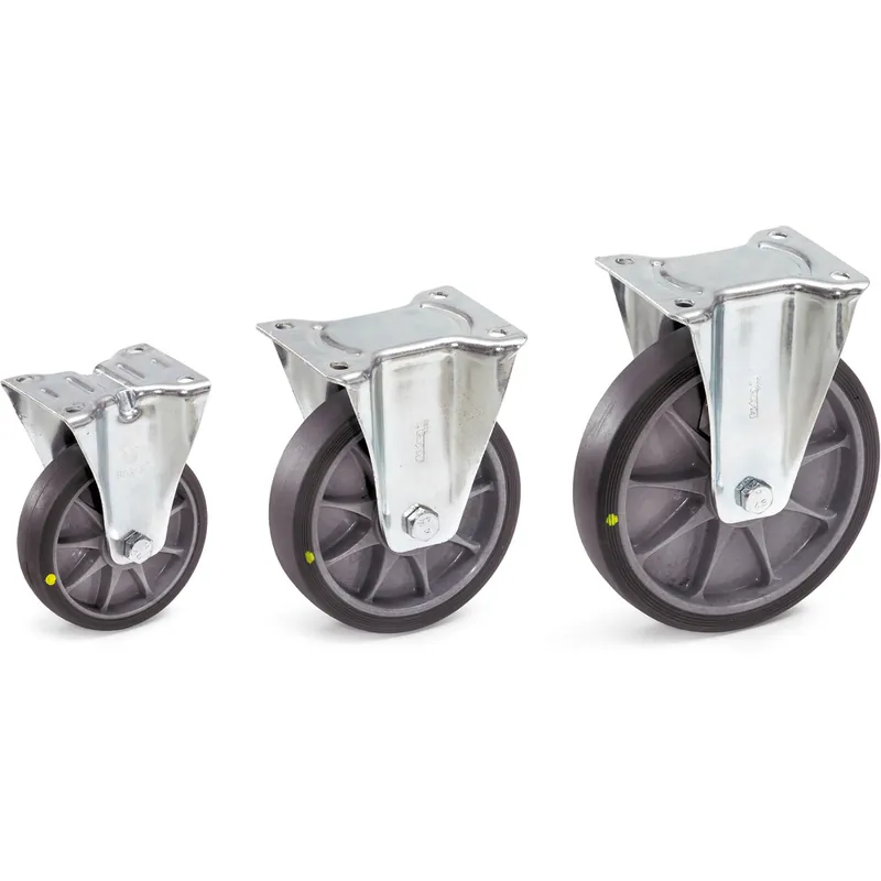 fetra Bockrolle Tragkraft 135kg Radgröße 125x32mm Stahlblech verzinkt m.TPE-ESD-Bereifung Markenprodukt