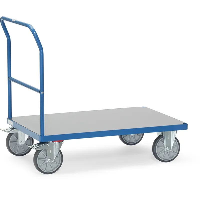 Nur Für Kurze Zeit fetra Schiebebügelwagen Tragkraft 500kg pulverbeschichtet blau/RAL 5007 m. Hart-PVC-Plattform