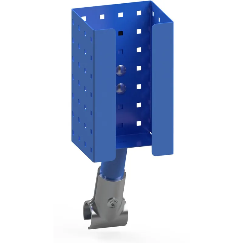 Must-Have fetra Flaschenhalterung 1000ml Stellfläche B93 x T75 mm blau RAL 5007 f.Euro-Flaschen