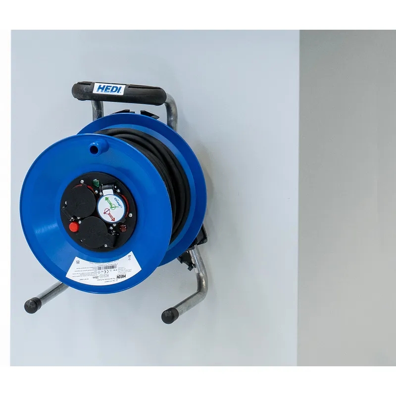 fetra Kabeltrommel m.25m Gummikabel 3x1,5 Anbausatz blau RAL 5007 f.Werkstattwagen 2450-2456 Sale