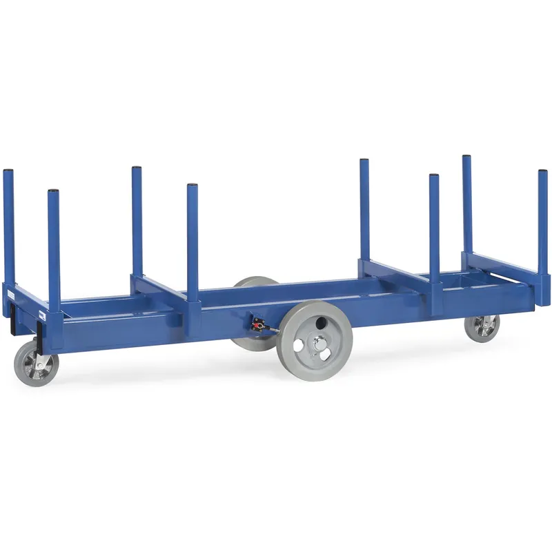 fetra Langmaterial-Wagen L2500xB600mm brillantblau RAL 5007 offener Rahmen mit 8 Rungen Neuheit