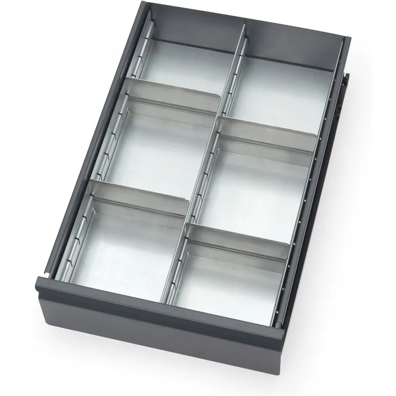 fetra Schubladenunterteilungsmaterial Fronthöhe 95-105 mm 1 Längs-/4 Querteiler Neu