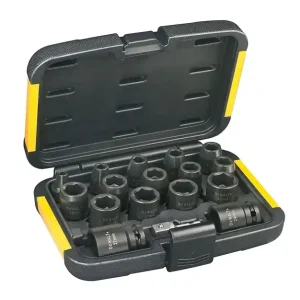 Zertifiziert DeWalt Steckschlüsselsatz, 17-teilig schlagfest inkl Adapter,