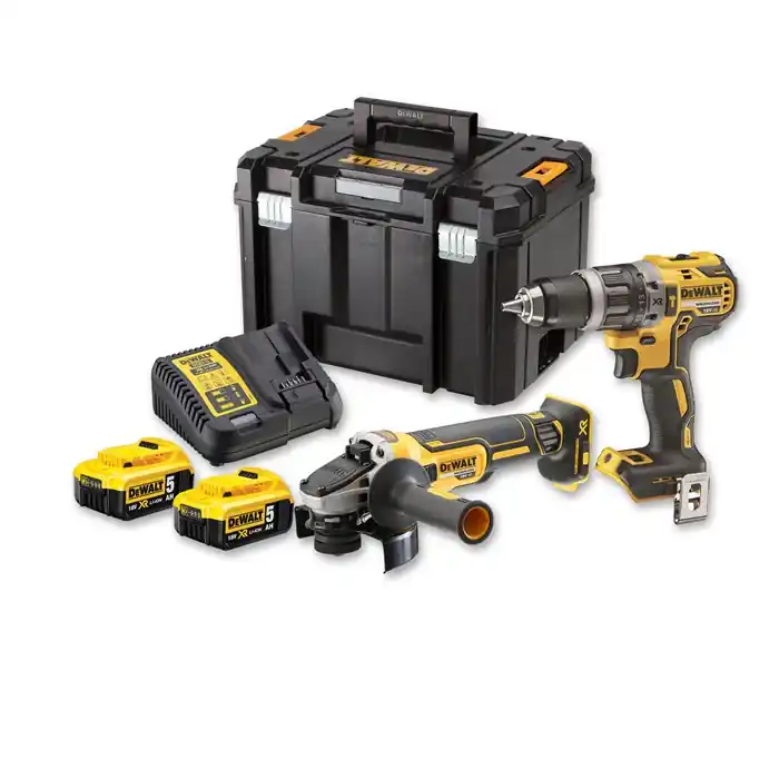DeWalt Kombopack, DCD796, DCG405, 2 Akkus, 1 Ladegerät, T STAK-Box VI, Expressversand