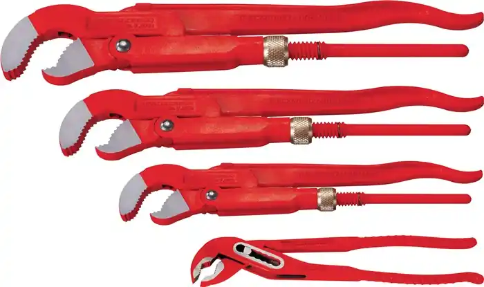 Expressversand Eckrohrzangenset Profi-Set 4 4tlg.f.Rohre 1-1,1/2-2,10 Zoll ROTHENBERGER