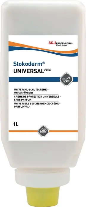 Hautschutzcreme Stokoderm Univ.PURE 1l schwach fettend,unparfümiert Softflasche Sofort Bestellen