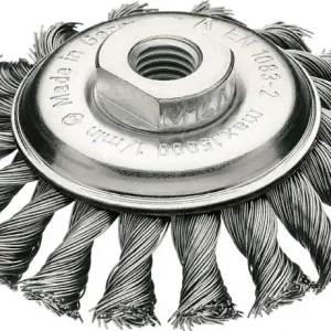 Zopfkegelbürste D.115mm Gew.Drahtstärke 0,5mm STA 12mm 15000min-¹ LESSMANN Top-Angebot