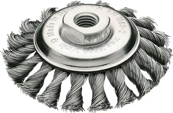 Zopfkegelbürste D.115mm Gew.Drahtstärke 0,5mm STA 12mm 15000min-¹ LESSMANN Top-Angebot