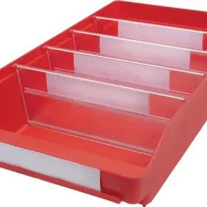 Regalkasten L400xB240xH95mm rot PP VE: 15 Stück Ausverkauf