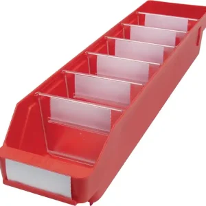 Preis Gesenkt Regalkasten L500xB120xH95mm rot PP VE: 30 Stück