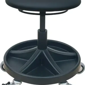 Neu Im Sortiment Drehhocker m.Rl.Kunstlederpolster schwarz Sitz-H.490-620mm LOTZ