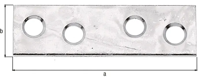 Markenware Flachverb.L.50mm B.14mm S.1,75mm STA sdmverz.Löcher 4 GAH VE: 100 Stück