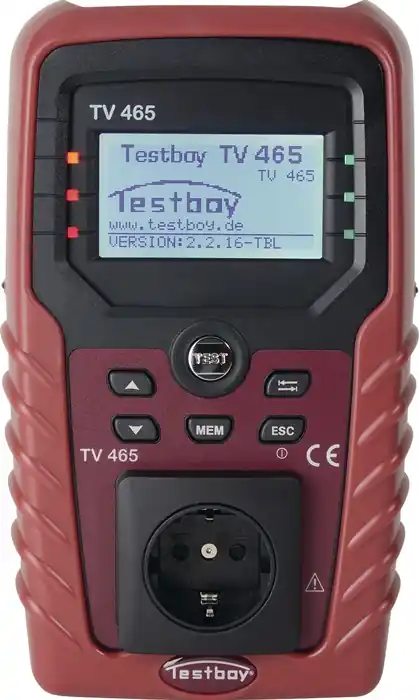 Gerätetester TV 465 p.m.Schutzleiter-/Isolationswiderstand L230xB130xH70mm Zertifiziert