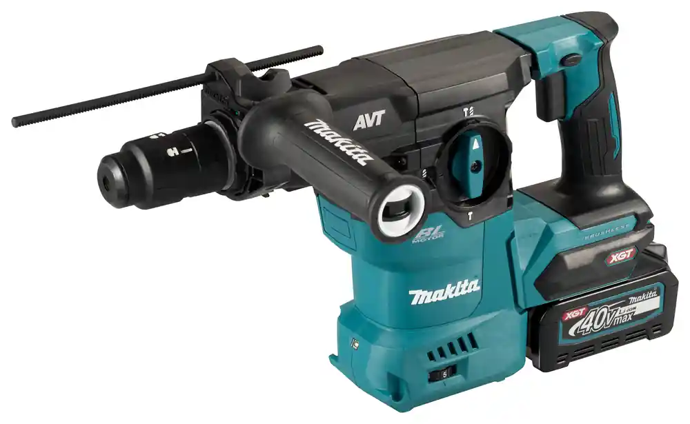 Jetzt Kaufen Makita 40V Akku-Kombihammer HR009GM202 mit 2 Akkus, Ladegerät und Staubabsaugung DX11