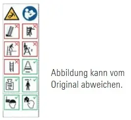 Layher Piktogrammetiketten für Holzanlegeleitern Versand Am Gleichen Tag