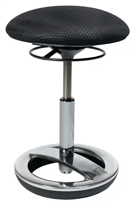 Jetzt Kaufen Hocker m.Standfußring Polster schwarz Sitz-H.440-570mm TOPSTAR