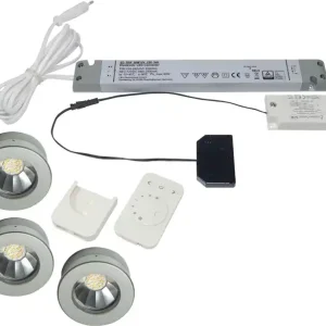 Solange Der Vorrat Reicht Einbauleuchtenset Super Spot emotion Emotion 12 V 2 W Rahmenfarbe Alu.L&S