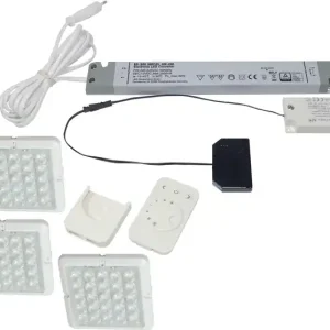 Versand Am Gleichen Tag Anbauleuchten-Set Matrix emotion warmweiß 12V 2 W Rahmenfarbe VA L&S