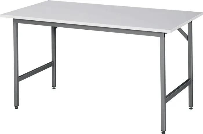Arbeitstisch Jerry B1500xT800xH800-850mm Arbeitsplatte Melamin Gestell grau RAU Preis Gesenkt