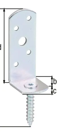 Preis Gesenkt Flechtzaunhalter 115x31,5x30x75mm galv.verz.d.pass.L-Form GAH VE: 50 Stück