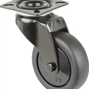 Markenware Lenkrolle D.75mm Trgf.75kg m.Platte Kugell.Gum.schwarz BS ROLLEN