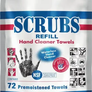 Günstig Handreinigungstuch Scrubs hohe Reinigungskraft 72 St.Nachfüllpackung SCRUBS