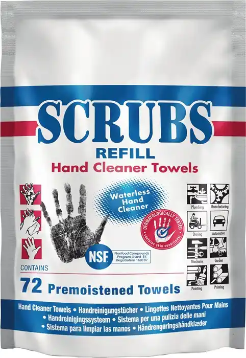 Günstig Handreinigungstuch Scrubs hohe Reinigungskraft 72 St.Nachfüllpackung SCRUBS