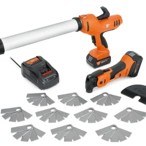 Garantierte Lieferung FEIN 18V Akku-Kartuschenpresse und Akku-MultiMaster AKP 18-600 AS Fugensanierer-Set TOP
