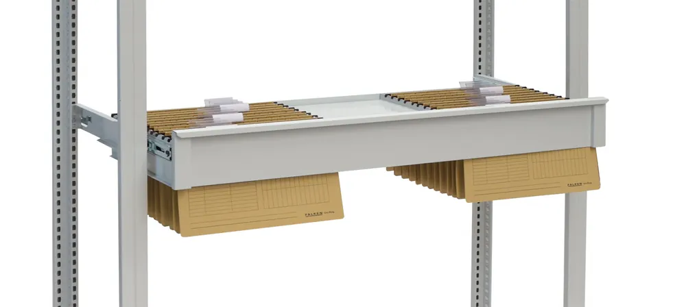 Neuheit hofe Auszug für Hängemappen - Ein- und beidseitige Nutzung - Passend für 1000x300mm - lichtgrau