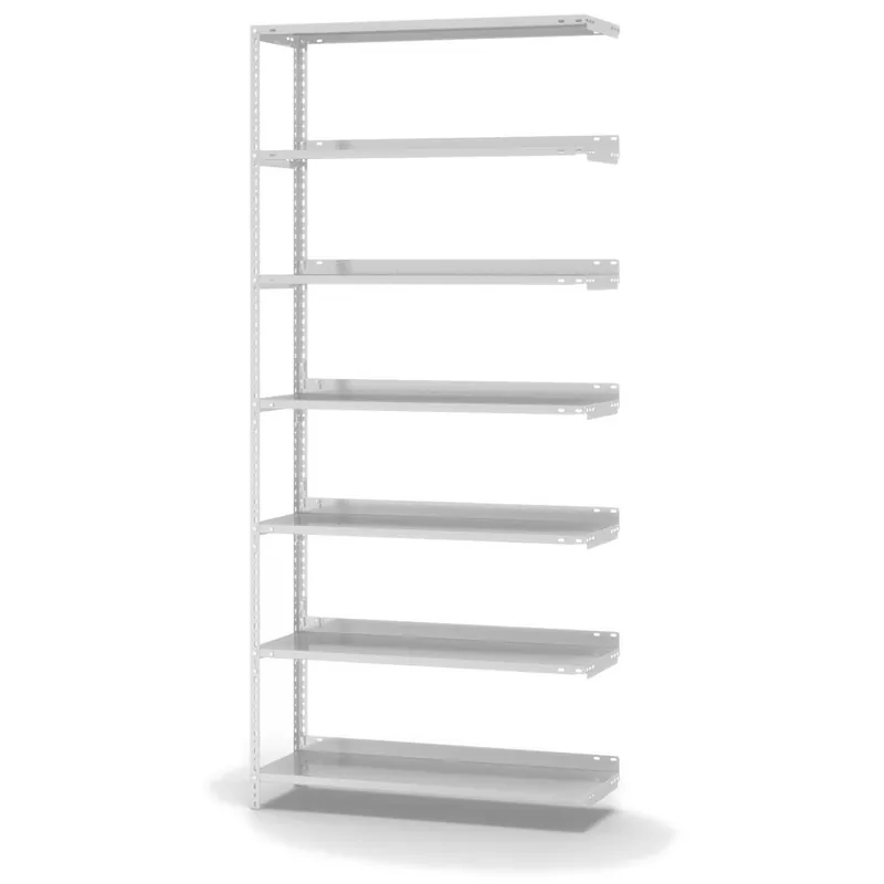 Sonderangebot hofe Akten-Anbauregal für Einseitige Nutzung - Schraubsystem WR - 1000 x 300 mm2200 mm Winkelpfosten und Böden RAL7035 lichtgrau