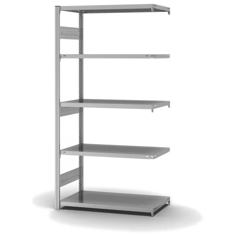 Solange Der Vorrat Reicht hofe Anbau-Fachbodenregal für Beidseitige Nutzung - Stecksystem ORION PLUS - Fachlast 330 kg - H2000 B1000 T500 mm - Verzinkt