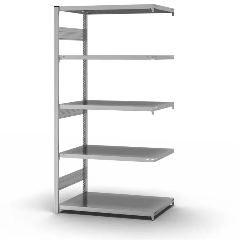 Ausverkauf hofe Anbau-Fachbodenregal für Beidseitige Nutzung - Stecksystem ORION PLUS - Fachlast 330 kg - H2000 B1000 T600 mm - Verzinkt