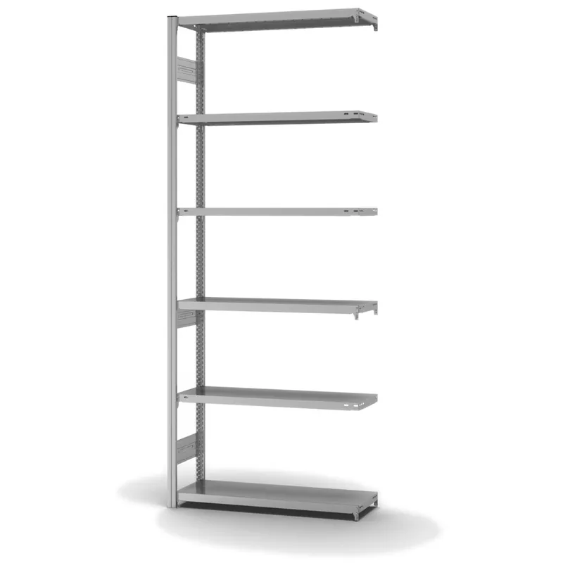 hofe Anbau-Fachbodenregal für Beidseitige Nutzung - Stecksystem ORION PLUS - Fachlast 220 kg - H2500 B1000 T300 mm - Verzinkt Nur Für Kurze Zeit