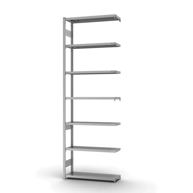 Wochenendangebot hofe Anbau-Fachbodenregal für Beidseitige Nutzung - Stecksystem ORION PLUS - Fachlast 150 kg - H3000 B1000 T300 mm - Verzinkt