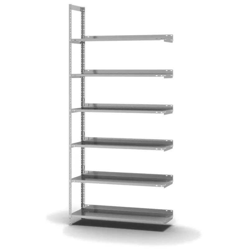 Sale hofe Akten-Anbauregal für Einseitige Nutzung - Schraubsystem WR - 1000 x 300 mm2200 mm Winkelpfosten und Böden verzinkt
