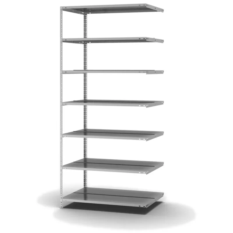 hofe Akten-Anbauregal für Zweiseitige Nutzung - Schraubsystem WR - 1000 x 600 mm2200 mm Winkelpfosten und Böden verzinkt Letzte Chance