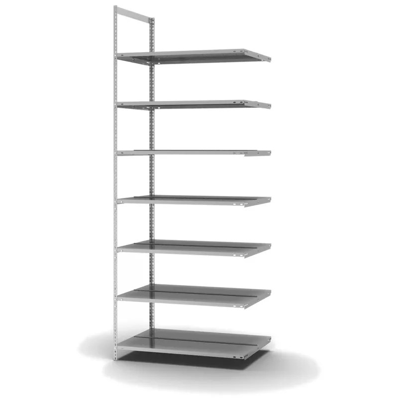 hofe Akten-Anbauregal für Zweiseitige Nutzung - Schraubsystem WR - 1000 x 600 mm2550 mm Winkelpfosten und Böden verzinkt Sale