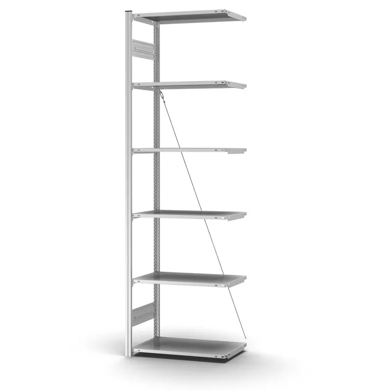 Sale hofe Profi-Anbaulagerregal für Einseitige Nutzung - Stecksystem ORION PLUS - H2500 B750 T400 mm - Verzinkt